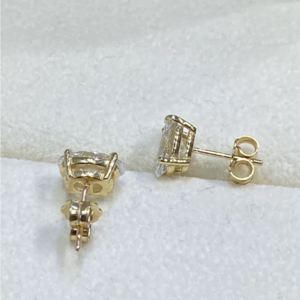 Harper Grace 18K Gold Over Sterling Silver Oval Stud Earrings - Picture 5 of 15